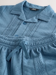 Blau - Button Through Jersey Shirt and Shorts Set (3-16yrs) - Bild 10 von 10