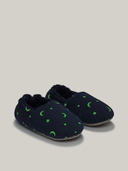 The White Company Blue Glow In The Dark Moon And Star Slippers - Image 3 of 3