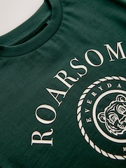 Green Roarsome Tiger Short Sleeve Graphic T-Shirt (3mths-7yrs) - Image 10 of 10