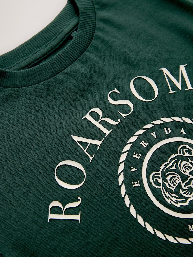 Green Roarsome Tiger Short Sleeve Graphic T-Shirt (3mths-7yrs) - Image 10 of 10