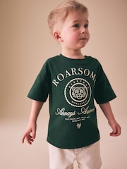 Green Roarsome Tiger Short Sleeve Graphic T-Shirt (3mths-7yrs) - Image 2 of 10