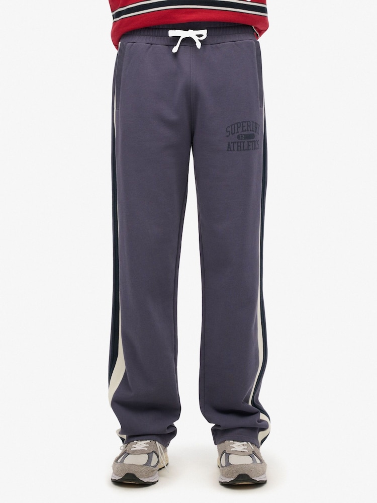 Superdry Purple Athletic Essentials Straight Joggers - Image 1 of 4