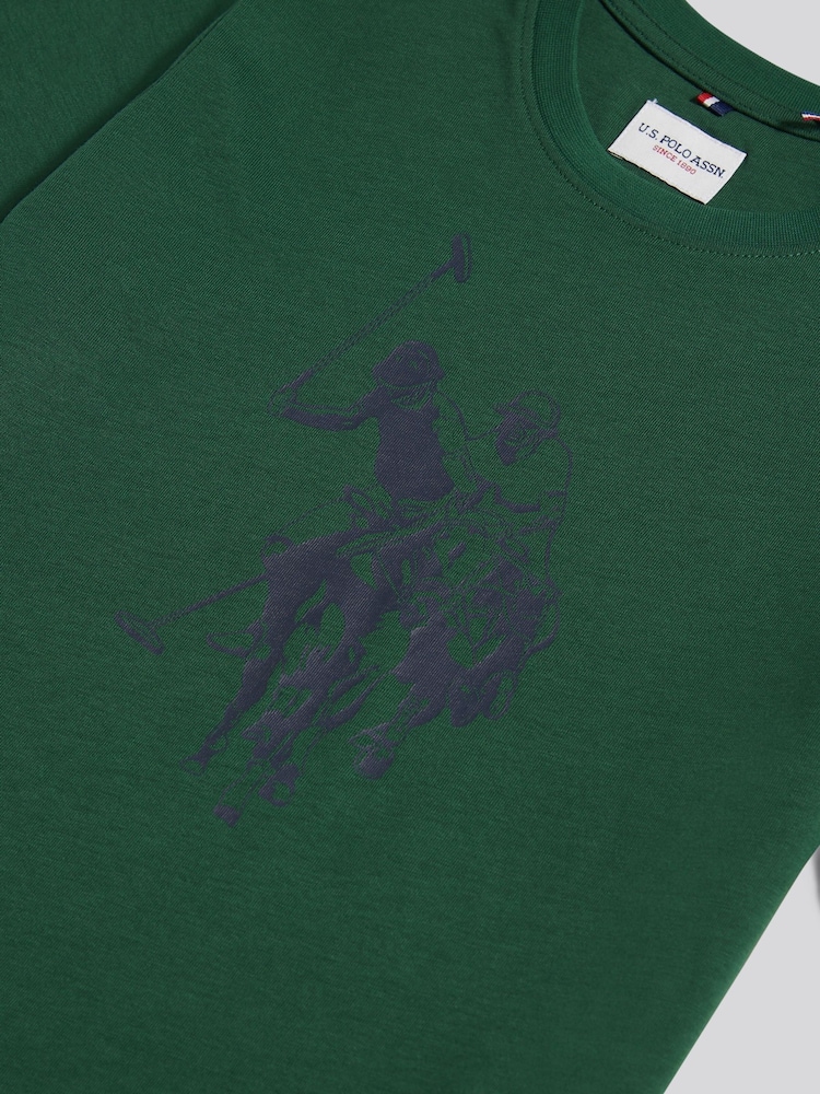 U.S. Polo Assn. Green Double Horsemen Graphic T-Shirt - Image 8 of 8 U.S. Polo Assn. Green Double Horsemen Graphic T-Shirt - Image 8 of 8