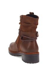 Pavers Brown Wide-Fit Buckle Ankle Boots - Image 3 of 5