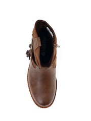 Pavers Brown Wide-Fit Buckle Ankle Boots - Image 4 of 5