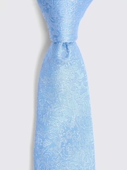 MOSS Floral Print Swirl Silk Tie - Image 2 of 2