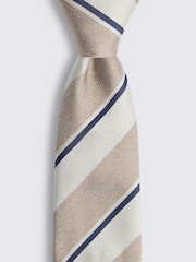 MOSS Gold Italian Striped Tie - Image 2 of 2