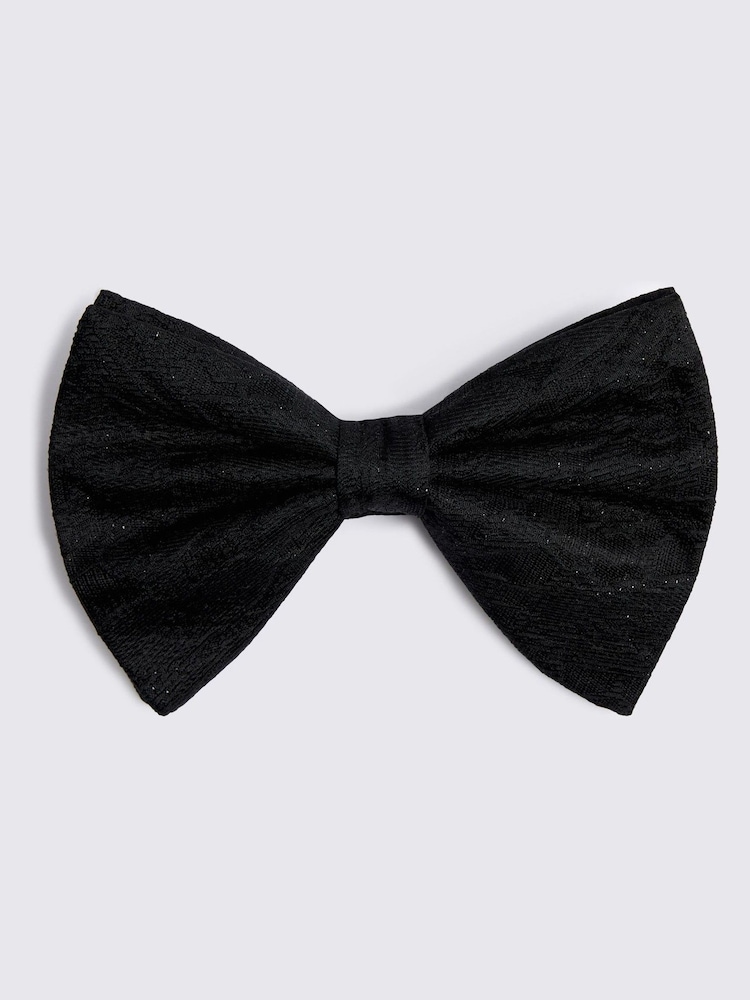 MOSS Floral Print Lurex Black Bow Tie - Image 1 of 1