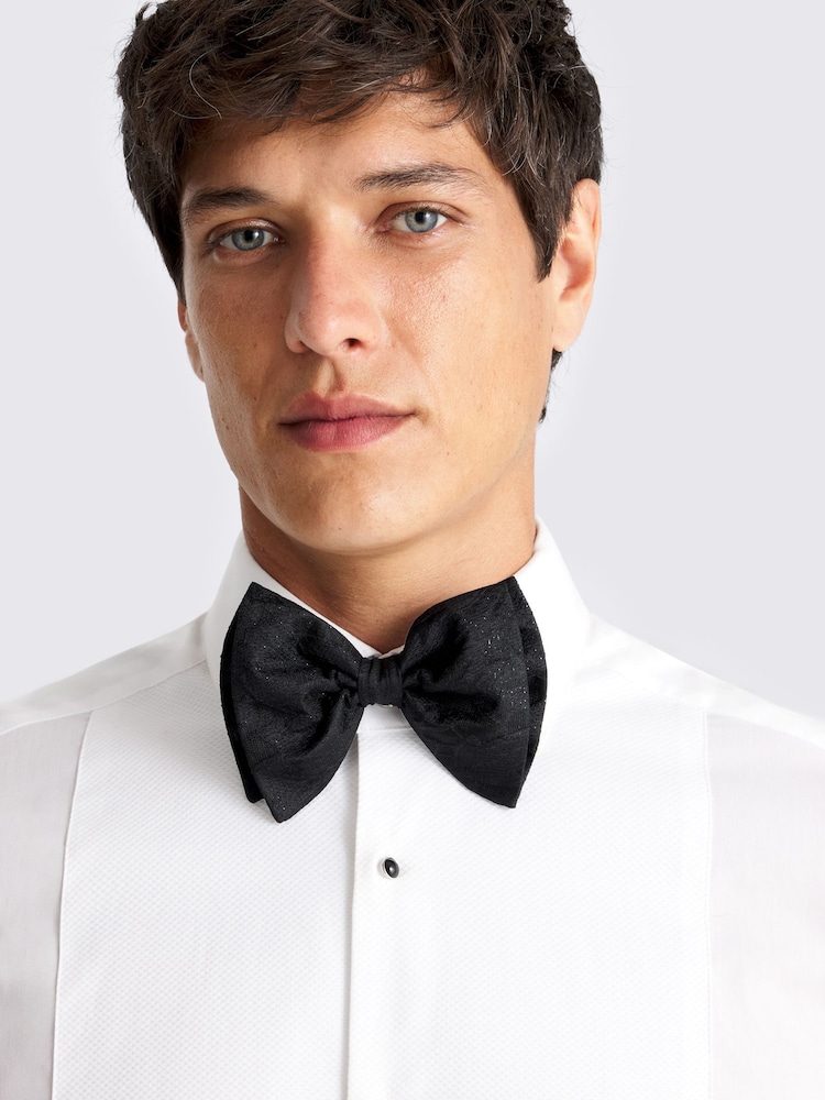 MOSS Black Floral Print Bow Tie - Image 2 of 2 MOSS Black Floral Print Bow Tie - Image 2 of 2