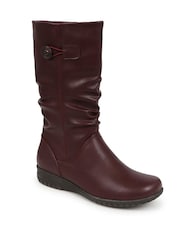 Rojo - Pavers Flat Slouch Boots - Imagen 2 de 9