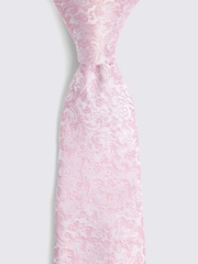 ذهبي شاحب - MOSS MOSS Floral Print Swirl Silk Tie - صورة 2 من 2