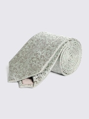 MOSS Floral Print Swirl Silk Tie - Image 1 of 2
