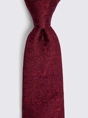Sunglow Gold - MOSS MOSS Floral Print Swirl Silk Tie - Imagen 2 de 2