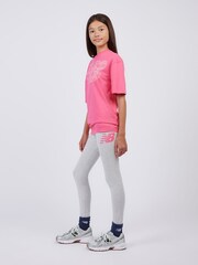 New Balance Pink Flower Graphic T-Shirt and Leggings Set - Image 3 of 11