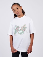 New Balance White Shoes Graphic Print T-Shirt and Leggings Set - Image 4 of 11