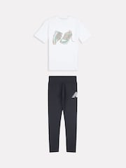 New Balance White Shoes Graphic Print T-Shirt and Leggings Set - Image 7 of 11
