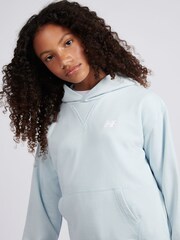 New Balance Blue Small French Terry Logo Hoodie - Image 4 of 8
