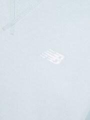 New Balance Blue Small French Terry Logo Hoodie - Image 8 of 8