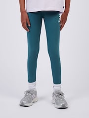 New Balance Purple Stacked Logo T-Shirt and Leggings Set - Image 6 of 11