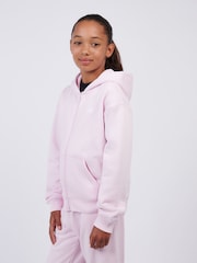 Rosa - New Balance Small French Terry Logo Full Zip Hoodie - Imagen 2 de 8