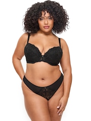 Ann Summers Black/Red Pad Plunge 2 Pack Sexy Lace Underwired Bras - Image 4 of 8