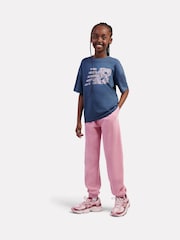 New Balance Pink French Terry Small Logo Joggers - Image 5 of 8