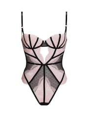 Ann Summers Black Secret Seduction Lace and Spot Mesh Crotchless Body - Image 5 of 5