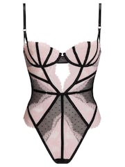 Ann Summers Black Secret Seduction Lace and Spot Mesh Crotchless Body - Image 7 of 7