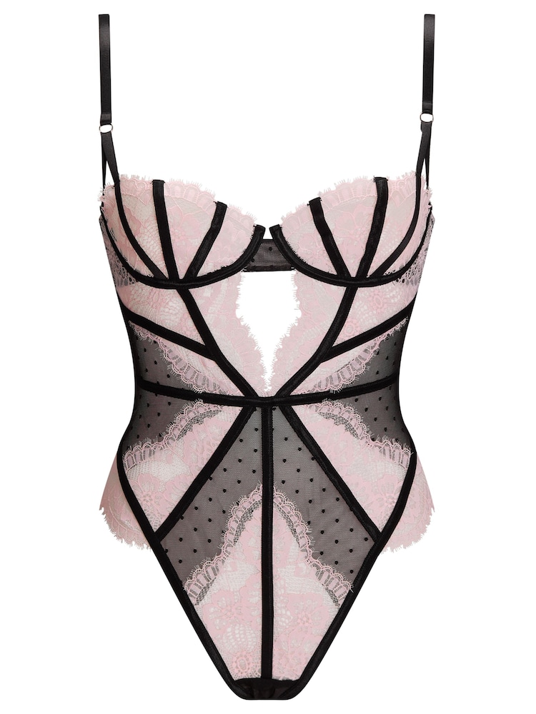 Ann Summers Black Secret Seduction Lace and Spot Mesh Crotchless Body - Image 7 of 7 Ann Summers Black Secret Seduction Lace and Spot Mesh Crotchless Body - Image 7 of 7