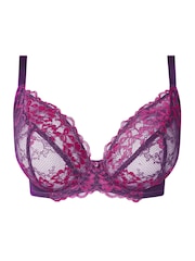Ann Summers Purple DD+ Non Pad Plunge Sexy Lace Underwired Bra - Image 5 of 5