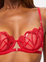 Ann Summers Red Non Pad Balcony Desiring Decadence Balcony Bra - Image 5 of 6