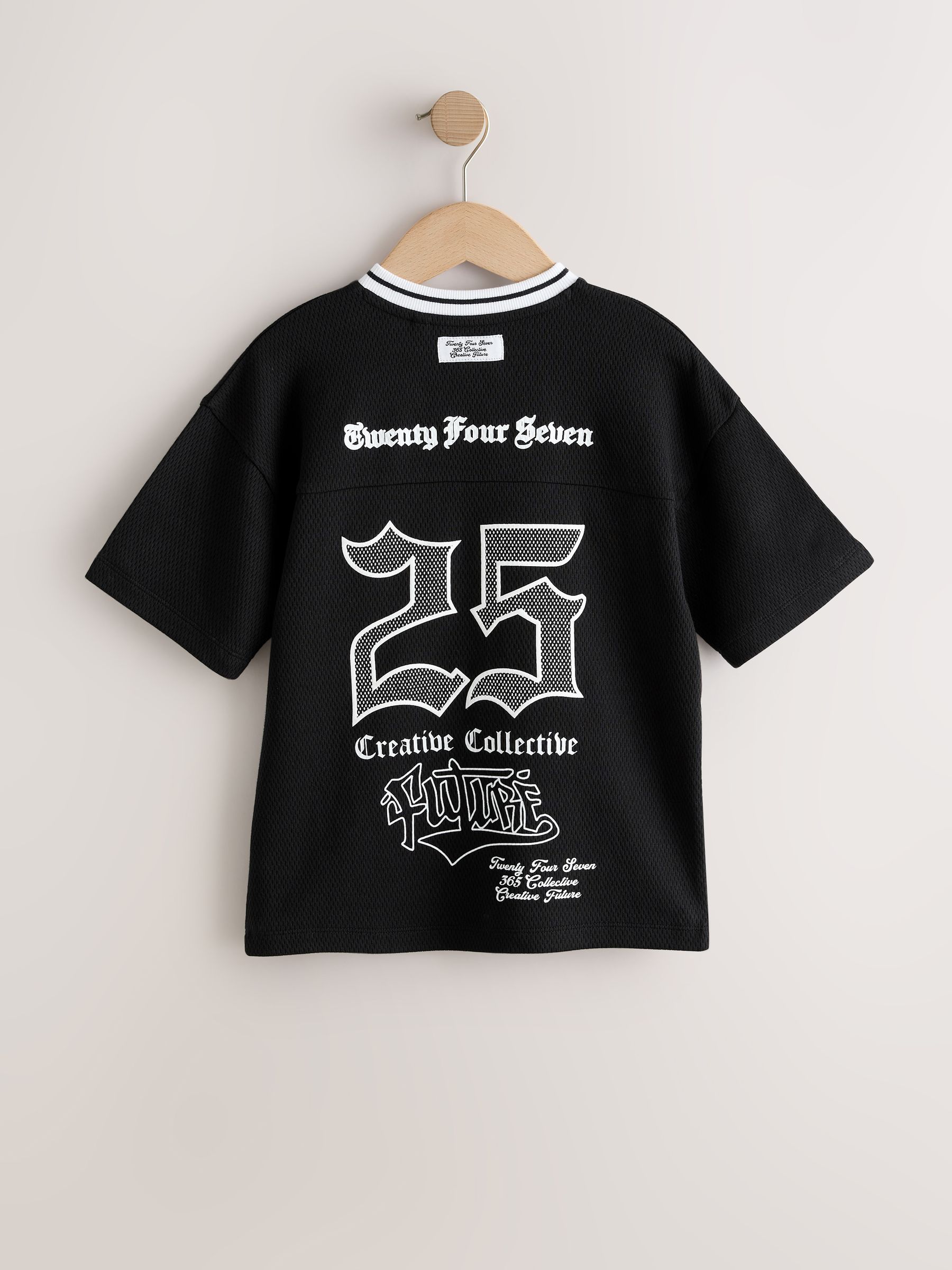 Buy Black Graphic Varsity Short Sleeve T-Shirt (3-16yrs) from Next USA