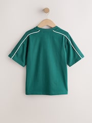 Green Piping Short Sleeve Graphic T-Shirt (3-16yrs) - Image 2 of 4