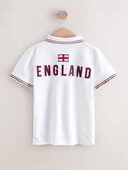 أبيض England - قميص بولو لكرة القدم (3-16سنة) - صورة 6 من 8
