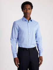 MOSS Slim Fit Blue Sky Stretch Shirt - Image 1 of 3