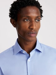 MOSS Slim Fit Blue Sky Stretch Shirt - Image 2 of 3