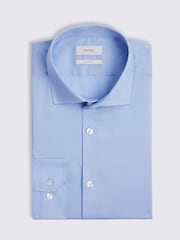 MOSS Slim Fit Blue Sky Stretch Shirt - Image 3 of 3