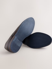 Brown Standard Fit Derby Shoes with Navy Contrast Sole - Image 7 of 7