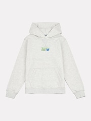 New Balance קפוצ'ון פרימיום ספורטיבי בגזרה נינוחה עם גרפיקה - תמונה 7 מתוך 10