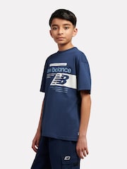 New Balance Blue Authentic Brand Players Graphic T-Shirt - Image 2 of 9