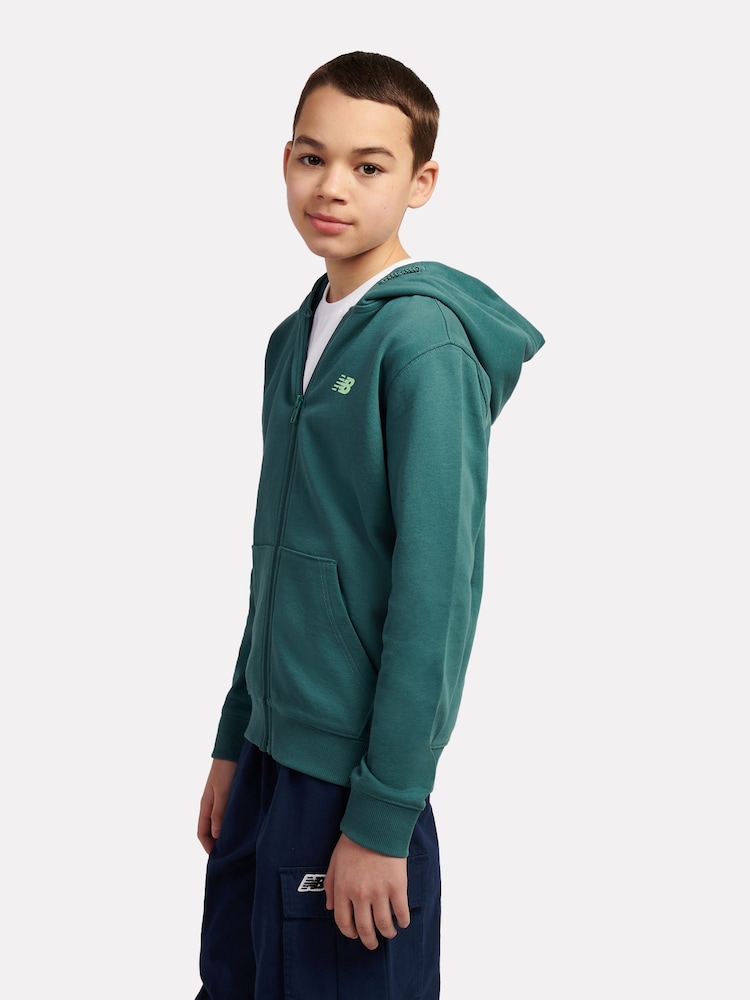 New Balance Blue Fitness Centre Illustrated Full Zip Hoodie - Image 2 of 10 New Balance Blue Fitness Centre Illustrated Full Zip Hoodie - Image 2 of 10