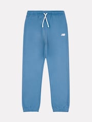 Azul - Pantalones de chándal de rizo francés con logotipo pequeño de New Balance - Imagen 6 de 8
