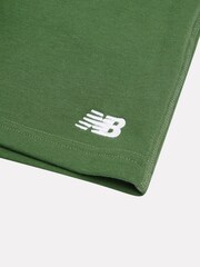 New Balance Green French Terry Small Logo Shorts - Image 8 of 8