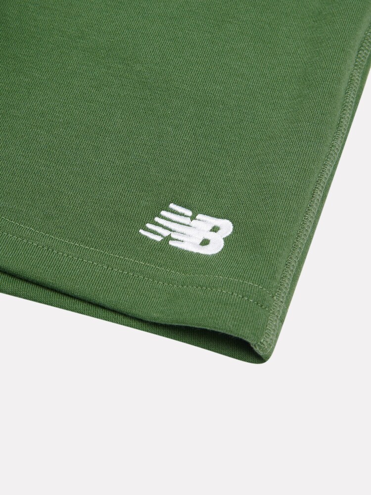 New Balance Green French Terry Small Logo Shorts - Image 8 of 8