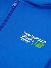 New Balance Blue Athletics Relaxed Premium Full Zip Hoodie - Image 8 of 8