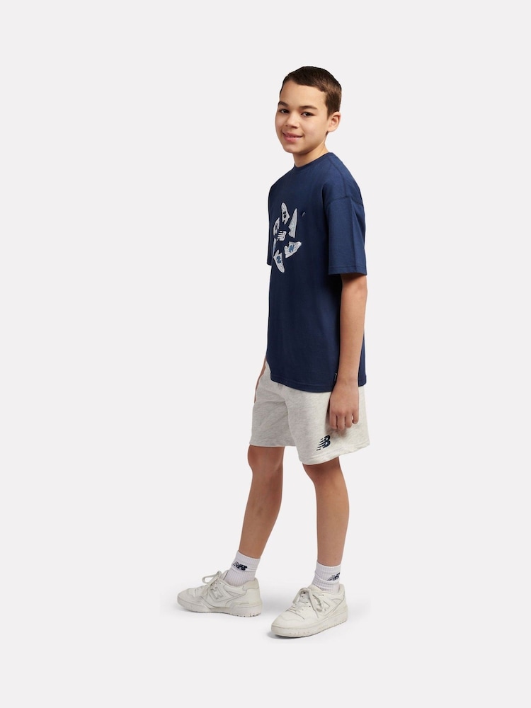 New Balance Blue 327 Circle Graphic T-Shirts and Shorts Set - Image 2 of 11