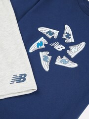 New Balance Blue 327 Circle Graphic T-Shirts and Shorts Set - Image 9 of 11