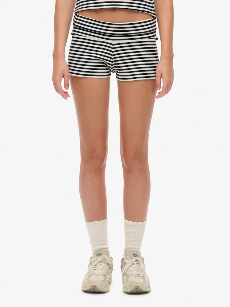 Superdry Blue Athletic Essential Fold Over Short - Image 1 of 7