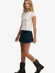 Superdry Blue Mini Pleated Skirt - Image 11 of 14
