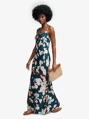 Superdry Black Printed Maxi Slip Dress - Image 2 of 3